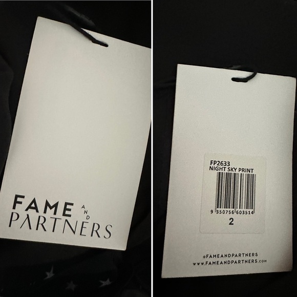 NWT Fame and Partners Kye Night Sky Star Print Ruffle Open Back Mini Dress 2 - Picture 14 of 15